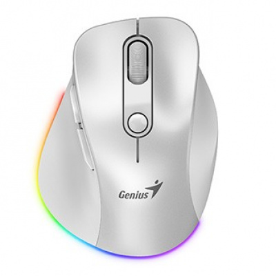 Mouse senza fili, Genius Ergo 9000S Pro 31030039400, bianco, ottica, 2400DPI