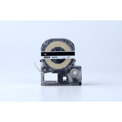 Epson SE24KW, 24mm x 8m, testo nera / sfondo bianco, sicurezza, nastro compatibile