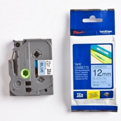 Brother TZ-531 / TZe-531, 12mm x 8m, testo nera / sfondo blu, nastro originale