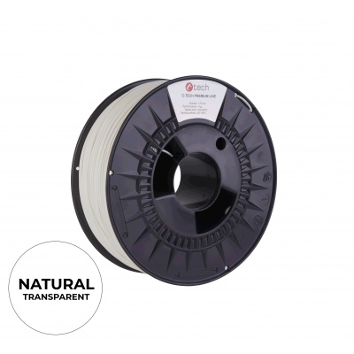 C-Tech 3DF-P-PETG1.75-TRA 3D filamento, PREMIUM LINE, PETG, 1,75mm, 1000g, Trasparente (Transparent)