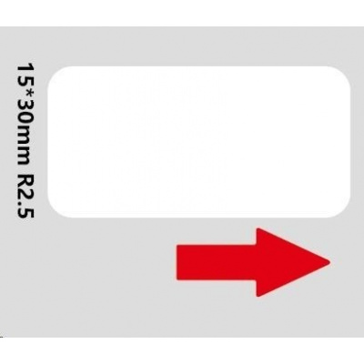 Niimbot A2A68601301, 15x30mm, 195pz, etichette autoadesive bianche