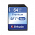 Scheda SDXC VERBATIM 64GB Classe 10, UHS-1 (R:70/W:10 MB/s)