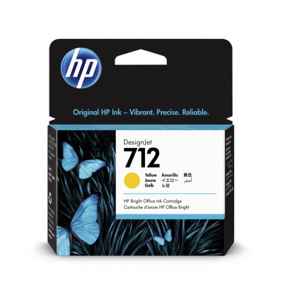 HP 712 3ED69A giallo (yellow) cartuccia originale