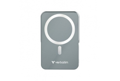Verbatim 32268 power bank con ricarica wireless, 5V, 10 000mAh, grigio