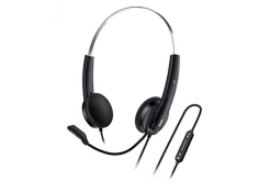 Genius HS-220U AI, cuffie con microfono, cablate nere, 2.0, chiuse, USB-C
