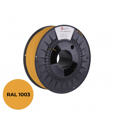 C-Tech 3DF-P-PLA1.75-1003 3D filamento, PREMIUM LINE, PLA, RAL1003, 1,75mm, 1000g, Giallo segnale (Signal yellow)