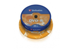 BAZAR - VERBATIM DVD-R(25-Pack)Spindle/General Retail/16x/4.7GB - Poškozený obal (Komplet)