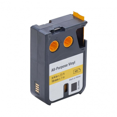 Nastro compatibile con Dymo 1868772, 19mm x 7m, testo nera/sfondo giallo