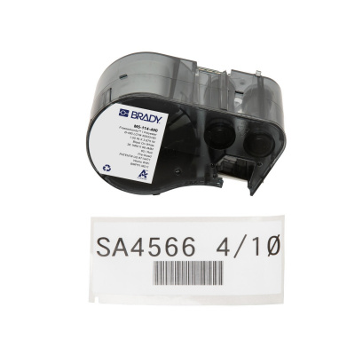 Brady M5-114-490 / 170891, 38.10 mm, Polyester, testo nera / sfondo bianco