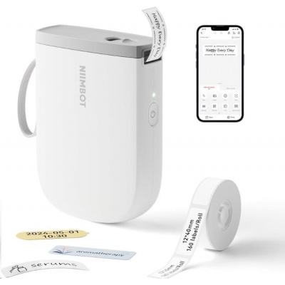 Niimbot D11-H Smart 1AA57281601, etichettatrice, bianco + rotolo di etichette