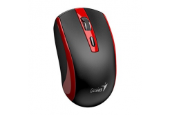 Myš bezdrátová, Genius ECO-8150, černo-červená, optická, 1200DPI