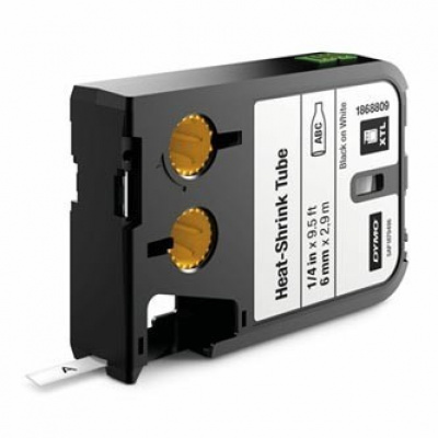 Dymo XTL 1868809, 6mm x 2,7m, testo nera/sfondo bianco, nastro originale