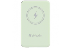 Verbatim 32241 power bank con ricarica wireless, 5V, 5 000mAh, verde