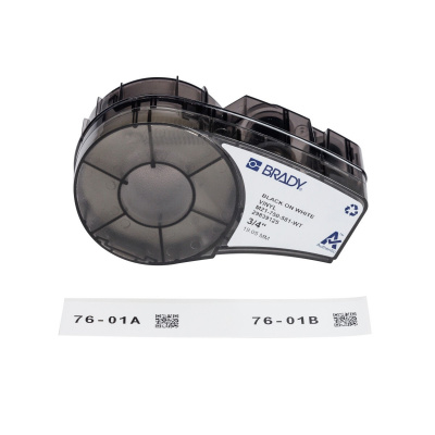 Brady M21-750-581-WT / 152247, 19.05 mm, Vinyl, testo nera / sfondo bianco