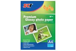 SCI GPP-230 Glossy Inkjet Photo Paper, 230g, A4, 20 fogli, lucido carta fotografica