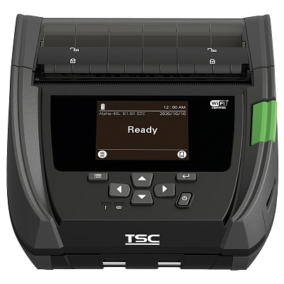 TSC A40LR-A001-1002 DT, stampante di etichette, Alpha 40L, USB, BT (iOS), Wi‑Fi, NFC, 8 punti/mm (203 dpi), RTC, display, RFID, OPOS