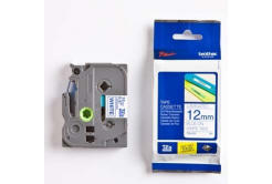 Brother TZ-233 / TZe-233, 12mm x 8m, testo blu/sfondo bianco, nastro originale