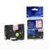 Nastro compatibile con Brother TZ-132 / TZe-132, 12mm x 8m, testo rossa / nastro trasparente