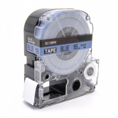 Epson LK-SC18BW, 18mm x 9m, testo nera / sfondo blu, nastro compatibile