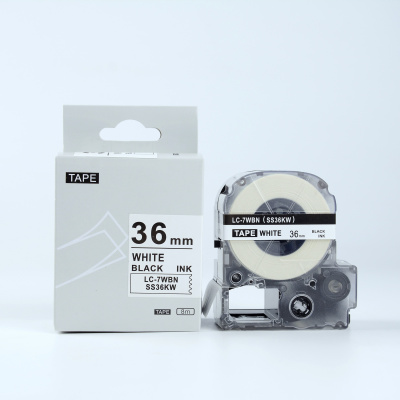 Epson LK-SS36KW, 36mm x 9m, testo nera / sfondo bianco, nastro compatibile