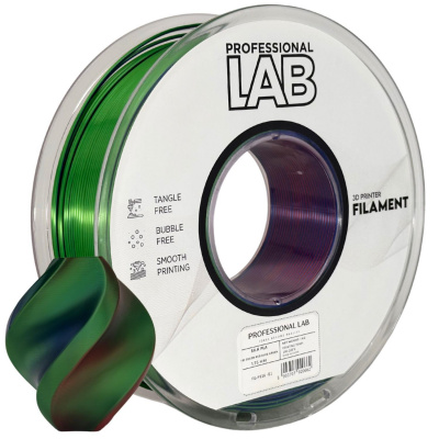 Professional Lab FG-P116-E1, 3D filamento, PLA Silk, 1,75mm, 1000g,  Tri Color, Multicolore (Red, Blue, green)