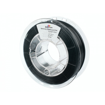 Spectrum 81552 3D filamento, SafeGuard PLA, 1,75mm, 250g, Nero (Deep black)
