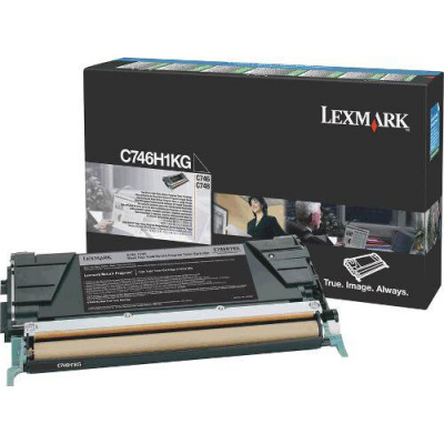 Lexmark toner originale C746H3KG, black, high capacity, Lexmark C746DN, C746DTN, C746N, C748DE, C748DTE, C748E
