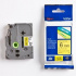 Brother TZ-611 / TZe-611, 6mm x 8m, testo nera / sfondo giallo, nastro originale