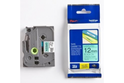 Brother TZ-731 / TZe-731, 12mm x 8m, testo nera / sfondo verde, nastro originale