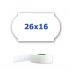Etichette di prezzo per l'etichettatura delle pinze, 26mm x 16mm, 700pz bianco