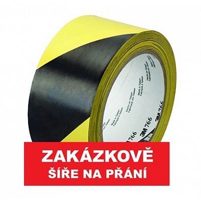 Nastro in PVC 3M 766 giallo-nero 50 mm x 33 m