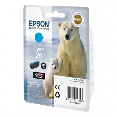 Epson T261240 C13T26124012 ciano (cyan) cartuccia originale