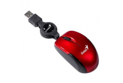 Genius Mouse Micro Traveler V2 31010125107, 1200DPI, ottica, 3sp\., wired USB, rosso, Micro