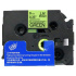 Nastro compatibile con Brother TZ-D21/TZe-D21, segnale 9mm x 8m, testo nera/sfondo verde