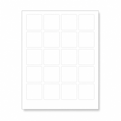 Etichette autoadesive 45 x 45 mm, 24 etichette, A4, 100 fogli