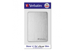 Verbatim externí pevný disk, Store,n,Go ALU Slim, 2.5", USB 3.0, 1TB, 53663, argento