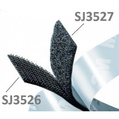 3M Hook & Loop™ SJ3526 nero, ganci 50 mm x 45,7 m