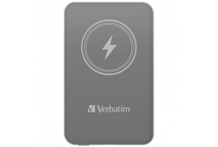 Verbatim 32244 power bank con ricarica wireless, 5V, 5 000mAh, grigio