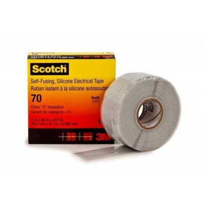3M 70 Scotch Nastro in silicone autosaldante, 25 mm x 9,1 m