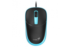Mouse cablato, Genius DX-123, nero-blu, ottico, 1200 DPI