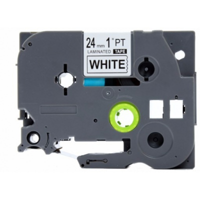 Nastro compatibile con Brother TZe-FA251, 24mm x 3m, testo nera / sfondo bianco, per stirare