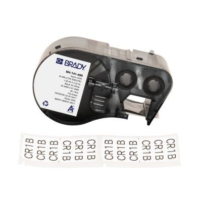 Brady M4-141-499 / 170807, 25.40 mm, Nylon, testo nera / sfondo bianco