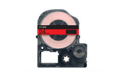 Epson HTC24PW, 24mm x 8m, testo nera / sfondo rosa, nastro compatibile