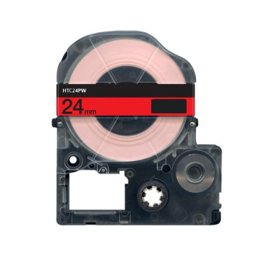 Epson HTC24PW, 24mm x 8m, testo nera / sfondo rosa, nastro compatibile