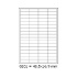 Etichette autoadesive 48,5 x 16,9 mm, 68 etichette, A4, 100 fogli