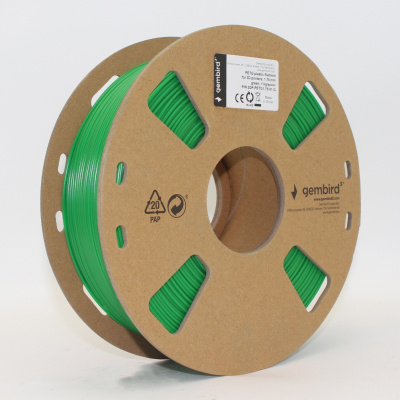Gembird 3DP-PETG1.75-01-G, 3D filamento, PETG, 1,75mm, 1000g, Verde (Green)