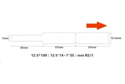 Niimbot A2K88218301, 12,5x109mm, 65pz, bianco etichette autoadesive per cavi