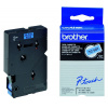 Brother TC-501, 12mm x 7,7m, testo nera / sfondo blu, laminato, nastro originale