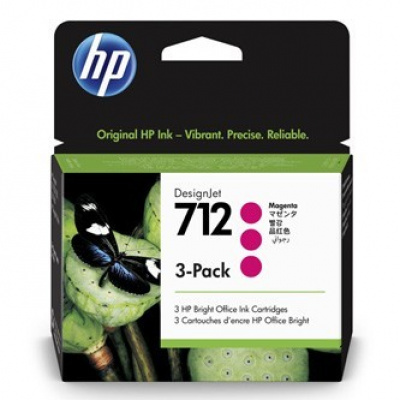 HP 712 3ED78A magenta 3pz cartuccia originale