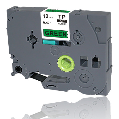 Nastro compatibile con Brother TZe-V731, 12mm x 5,5m, testo nera / sfondo verde, vinile